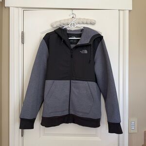 The North Face Men's Black and Gray Zip Up Jacket